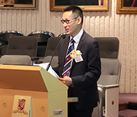 Professor Edwin Chan delivers a keynote presentation